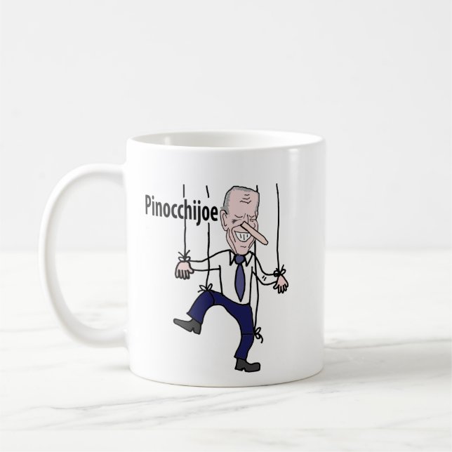 Taza De Café Divertido político contra Joe Biden Pun (Izquierda)