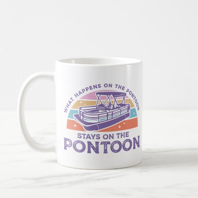 Taza De Café Divertido Pontoon diciendo (Izquierda)