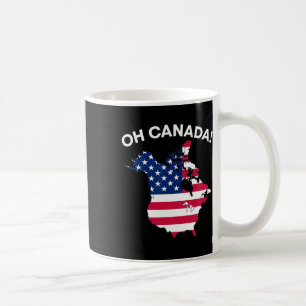 Taza De Café Divertido presidente Trump dice Oh Canadá, Estados
