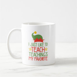 Taza De Café Divertido profesor de Navidades dice | Profesora E