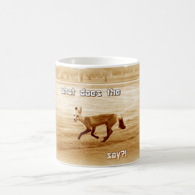 Taza De Café divertido qué dice el zorro (Centro)