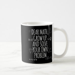 Taza De Café Divertido Querida Matemáticas Crece Cita Soluciona