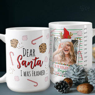 Taza De Café Divertido Querido Santa (Fui Enmarcado) Foto Mugsh