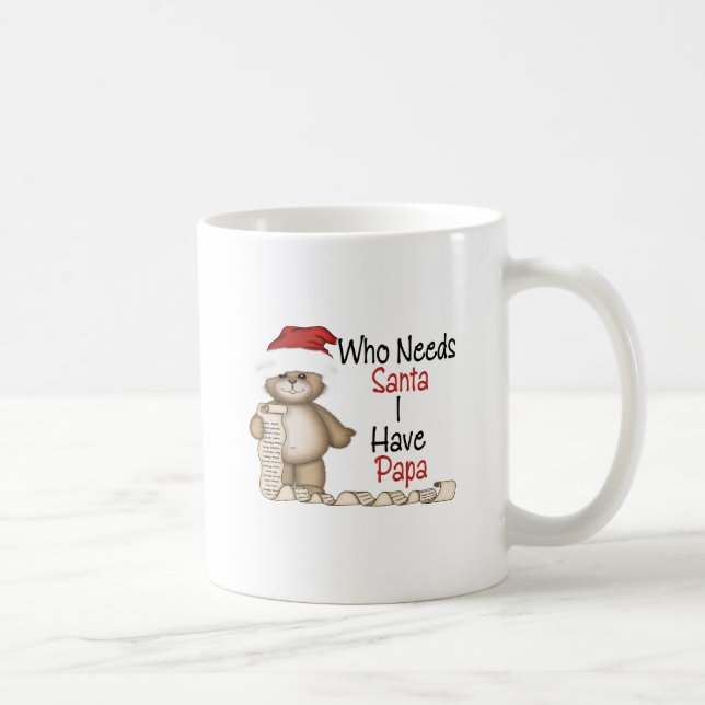 Taza De Café Divertido quién necesita a la papá de Santa (Derecha)