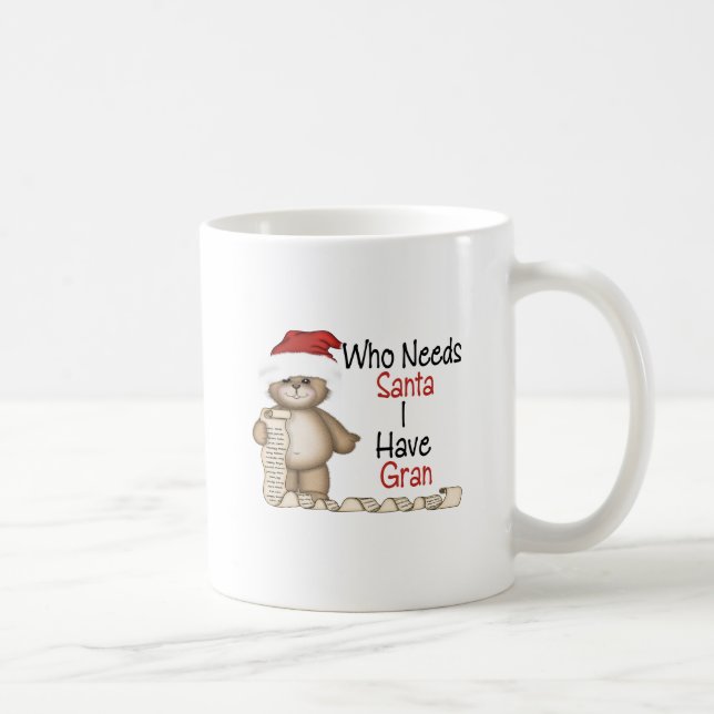 Taza De Café Divertido quién necesita a Santa Gran (Derecha)