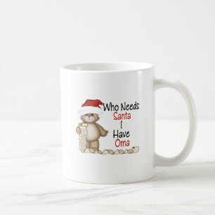Taza De Café Divertido quién necesita a Santa Oma