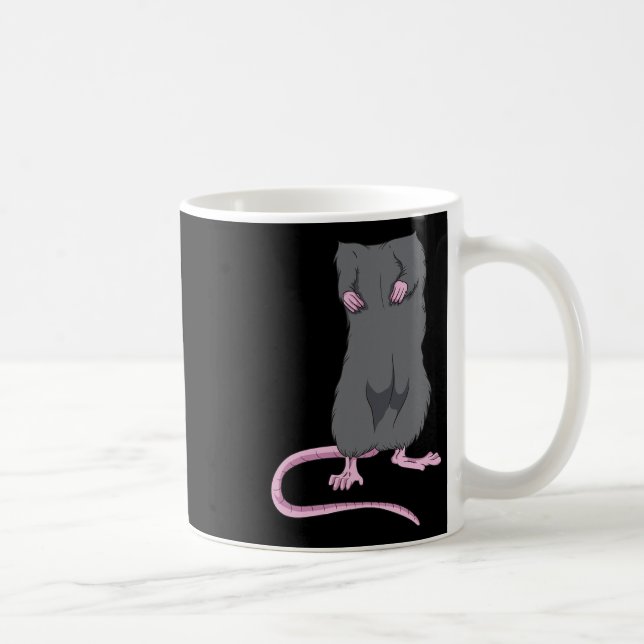 Taza De Café Divertido Ratón sin cabeza Halloween Rat Body Easy (Derecha)