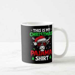 Taza De Café Divertido Red Plaid Este Es Mi Navidad Cow Pajama