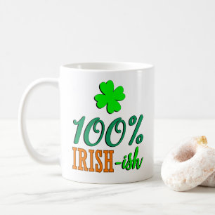Taza De Café Divertido regalo al 100% irlandés para el Día de S