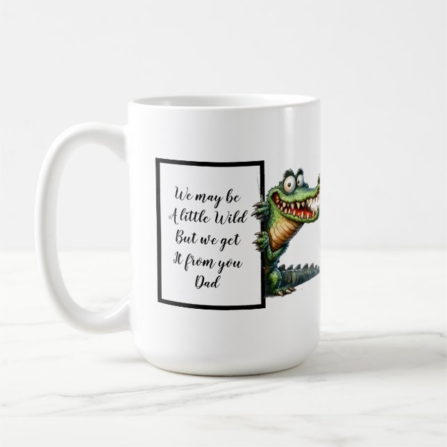 Taza De Café Divertido regalo de papá con caimanes divertidos y (Izquierda)