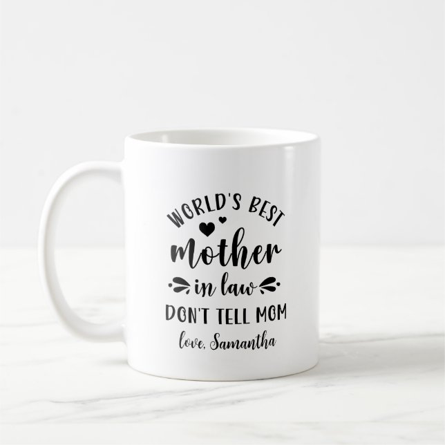 Taza De Café Divertido regalo del día de la madre para la mejor (Izquierda)