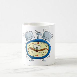 Taza De Café Divertido reloj despertador de dibujos animados de