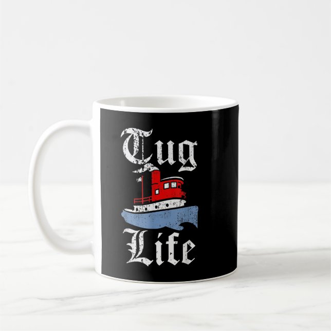 Taza De Café Divertido remolcador TUG LIFE (Izquierda)