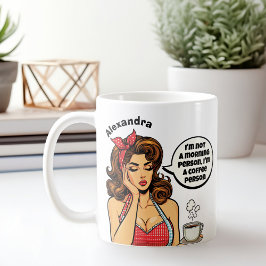 Taza De Café Divertido retro no un nombre personalizado de pers