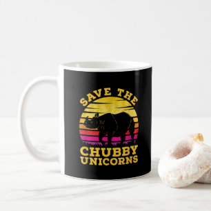 Taza De Café Divertido Salva El Zoológico De Unicornios Gordito
