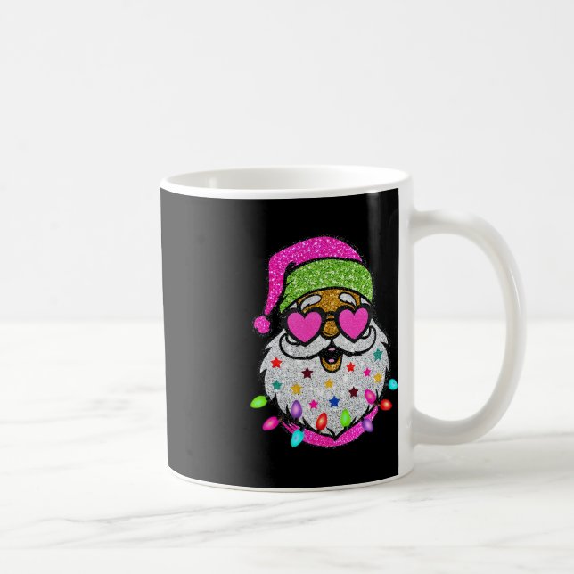 Taza De Café Divertido Santa con gafas de sol Navidades mujeres (Derecha)
