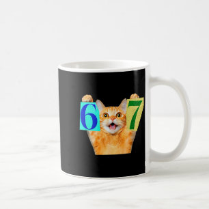 Taza De Café Divertido Seis Siete 67 Gato Meme Regalo Para Niño