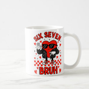 Taza De Café Divertido Seis Siete Bruh 6 7 Meme San Valentín Co