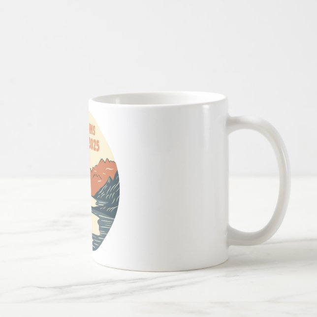 Taza De Café Divertido senderismo, aventura espera (Derecha)