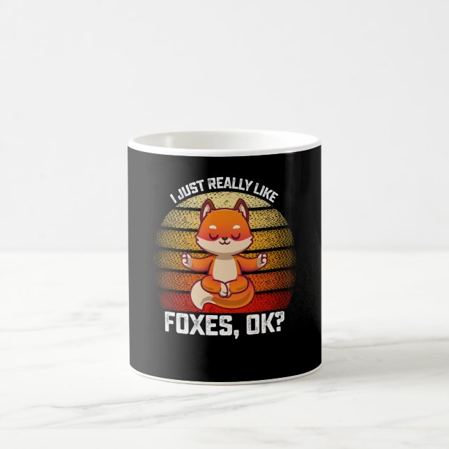Taza De Café Divertido, simplemente me gustan mucho los zorros, (Centro)