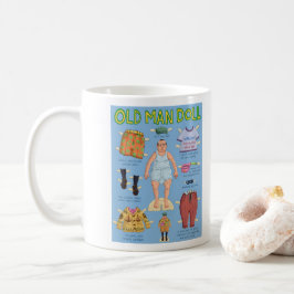 Taza De Café DIVERTIDO sobre la colina - Muñeca de papel del vi