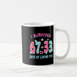 Taza De Café Divertido Sobrevívi 67 + 33 Días De Amarte San Val
