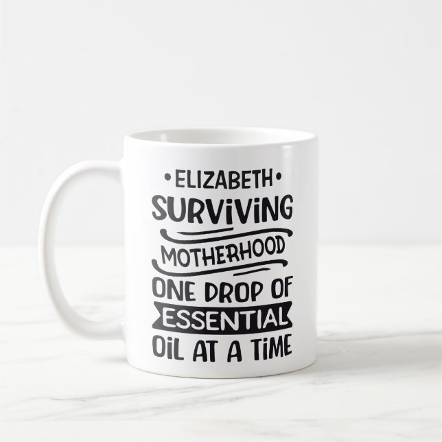 Taza De Café Divertido sobreviviente Día de la Madre de materni (Izquierda)