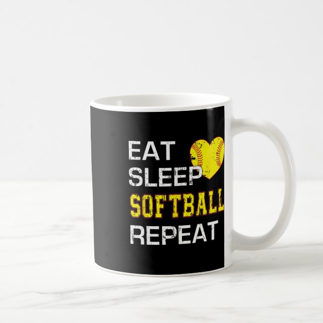 Taza De Café Divertido Softll Comer Dormir Softll Repetir Para  (Derecha)