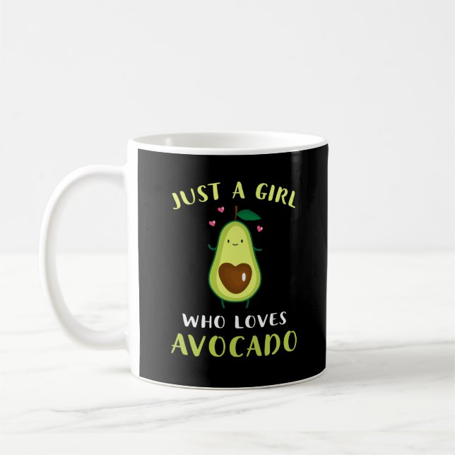 Taza De Café Divertido Sólo Un Chica Que Ama El Aguacate (Izquierda)