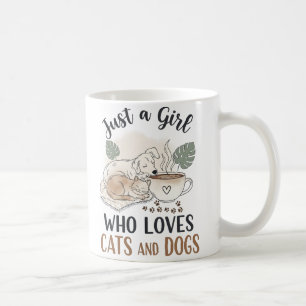 Taza De Café divertido Solo una chica que ama a los gatos y per