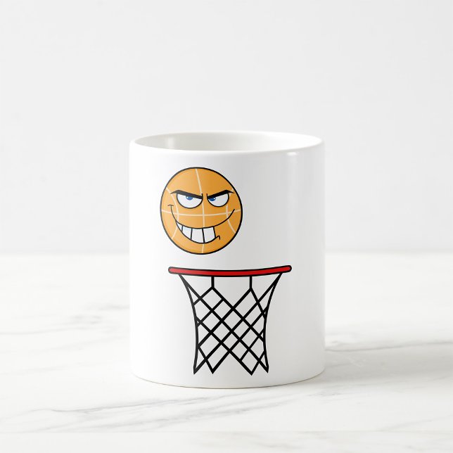 Taza De Café Divertido sonriente baloncesto cara a zumbar (Subido por el creador)