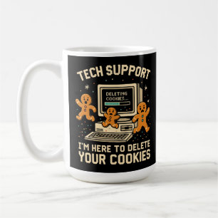Taza De Café Divertido Soporte Técnico Eliminar Cookies