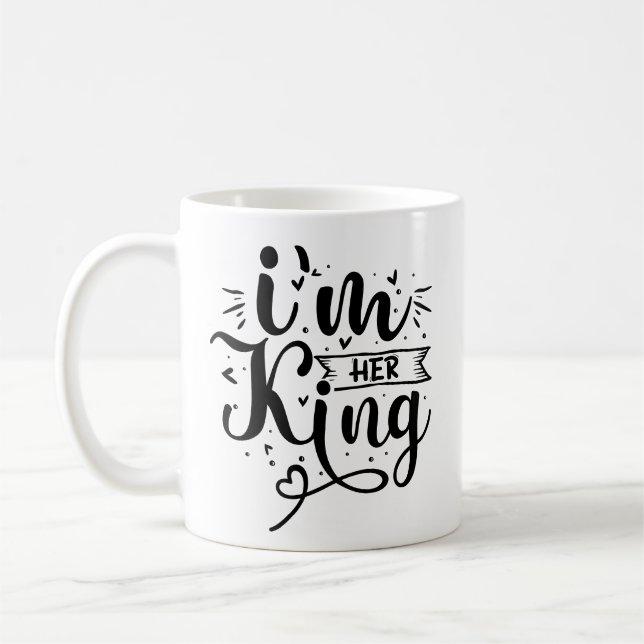 Taza De Café Divertido Soy su rey (Izquierda)