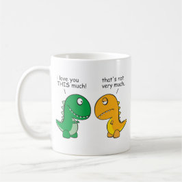 Taza De Café divertido-T-Rex-pequeño-brazo-dibujo animado