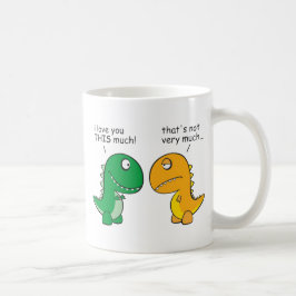Taza De Café divertido-T-Rex-pequeño-brazo-dibujo animado