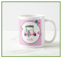 Divertido Tema del golf rosa y verde personalizado