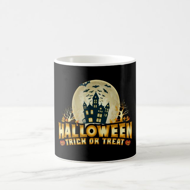 Taza De Café Divertido truco de Halloween o asustar (Centro)