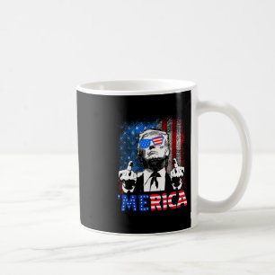 Taza De Café Divertido Trump 4 de julio Merica bandera american