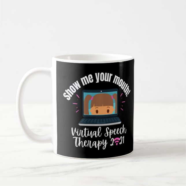 Taza De Café Divertido Virtual Speech Therapist Therapist Teles (Izquierda)