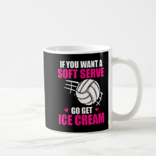 Taza De Café Divertido voleibol si quieres un servicio suave, v