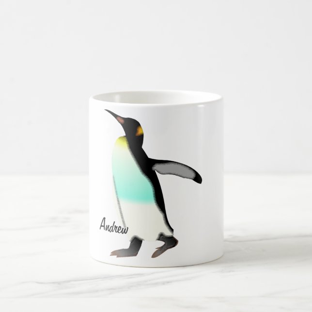 Taza De Café Divertido y orgulloso emperador pingüino personali (Centro)