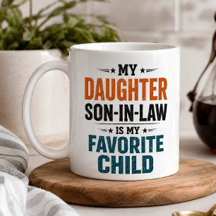 Taza De Café Divertido yerno hijo favorito