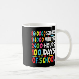 Taza De Café Divertidos 100 Días De Trato Escolar Para Math Tea