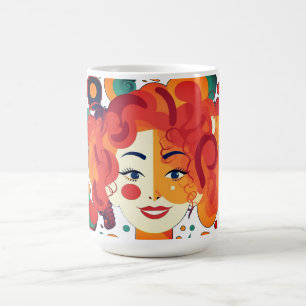 Taza De Café Divertidos colores chicas, coloridos y vibrantes