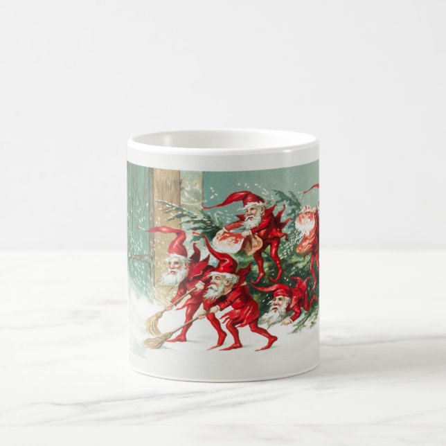 Taza De Café Divertidos elfos de Santa Navidades (Centro)