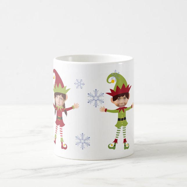 Taza De Café Divertidos Elves Cute Niños Personalizados Fotos N (Centro)