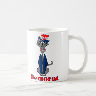 Taza De Café Divertidos gatos votan por la política democrática