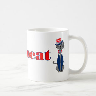 Taza De Café Divertidos gatos votan por la política democrática
