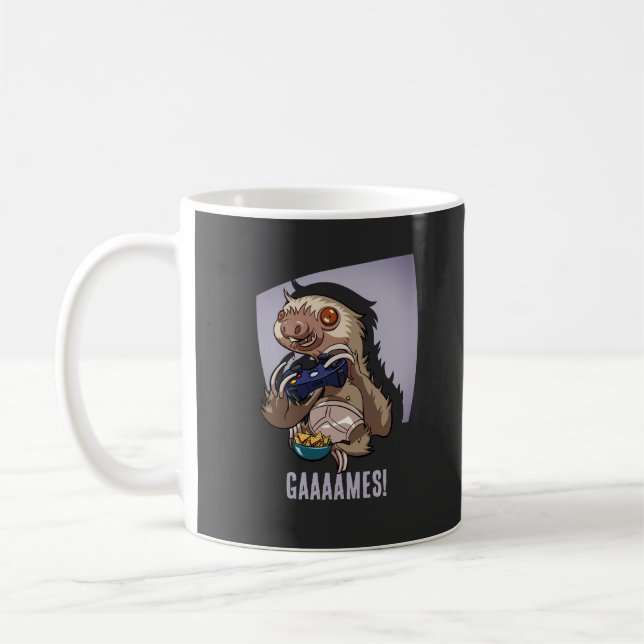 Taza De Café ¡Divertidos juegos de Sloth! Personalizado Cute Vi (Izquierda)