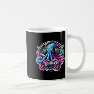 Taza De Café Divertidos juegos de video Octopus Lover Gamer Oct